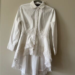 Marc Bouwer White Lace Skirt